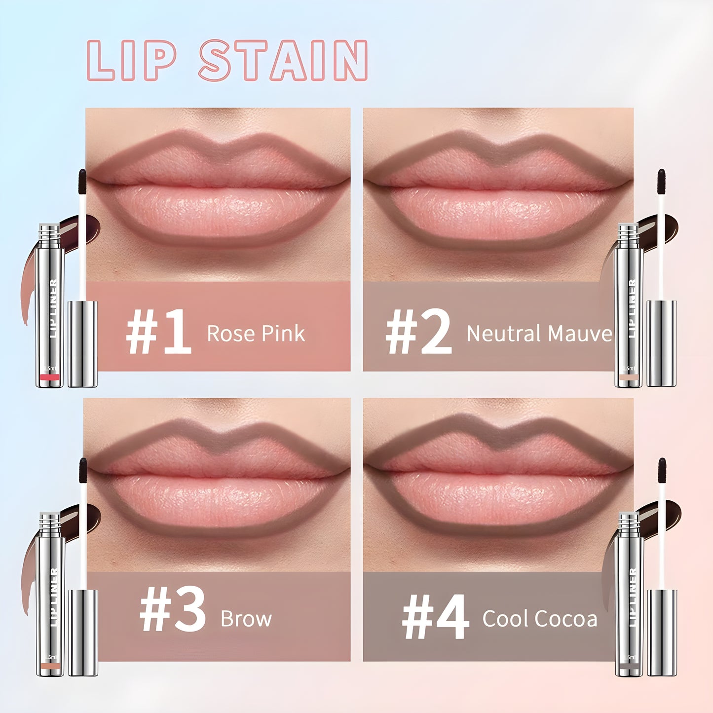 Lip Stain Élisa™ | Couleur Naturelle et Tenue Parfaite