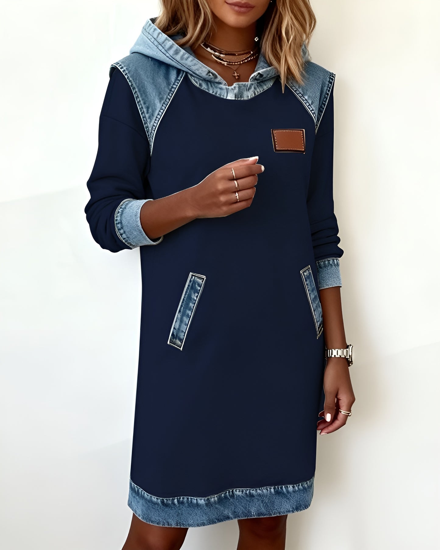 Robe Amélia™ | Élégance Contrastée