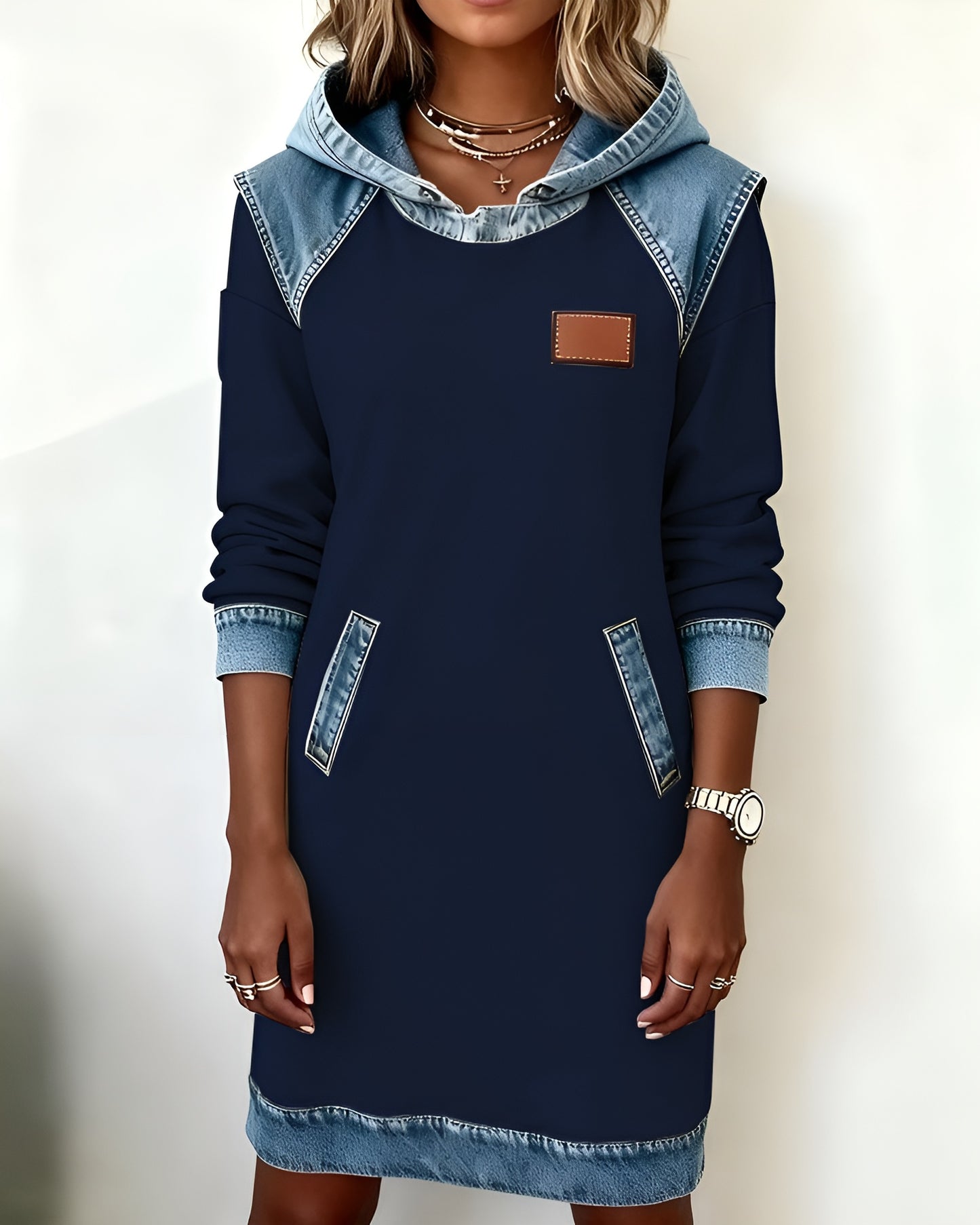 Robe Amélia™ | Élégance Contrastée