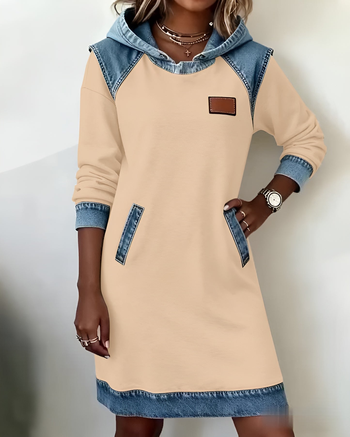 Robe Amélia™ | Élégance Contrastée