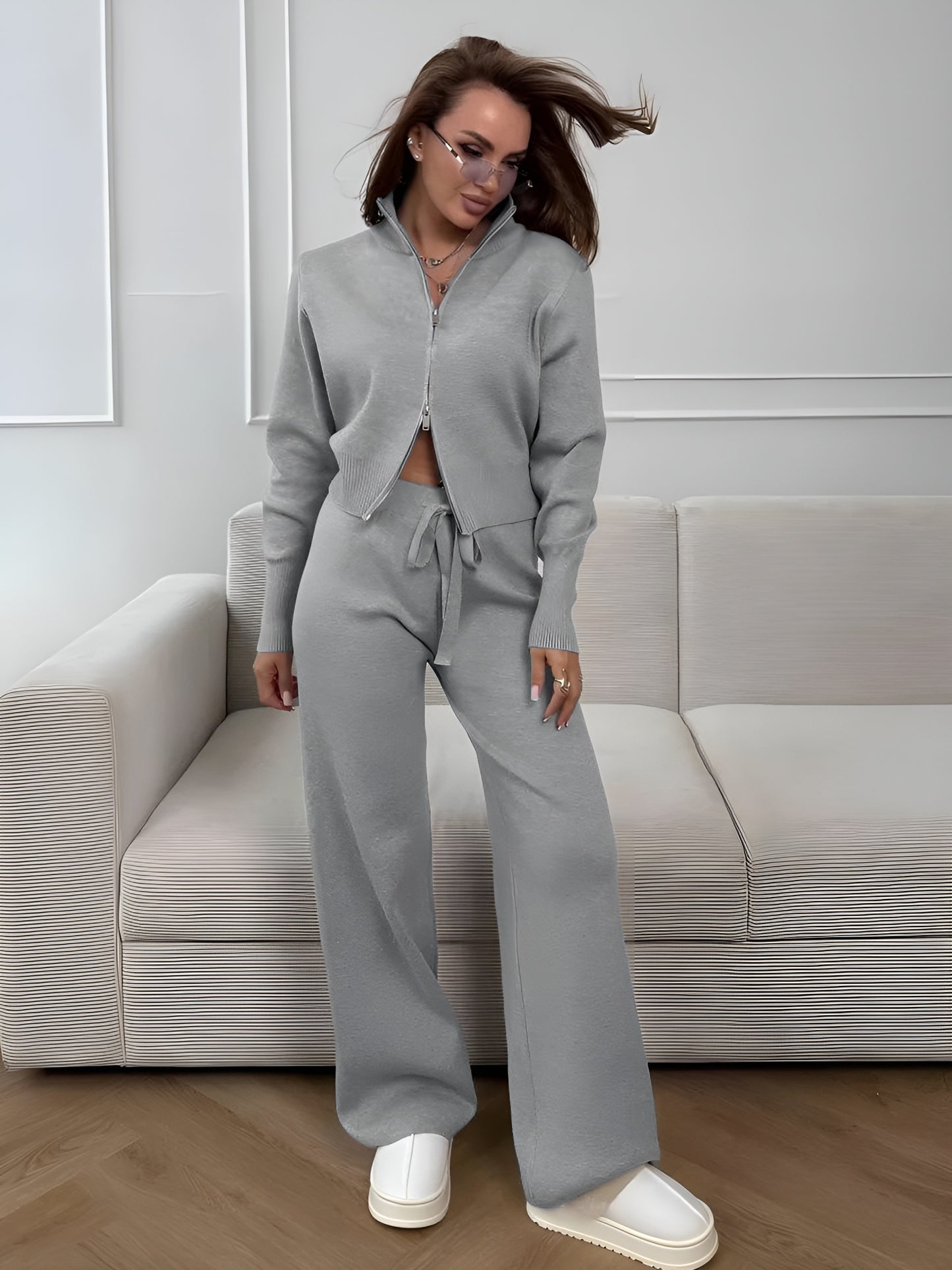 Ensemble Léonie™ | Deux Pièces Zippé Élégant