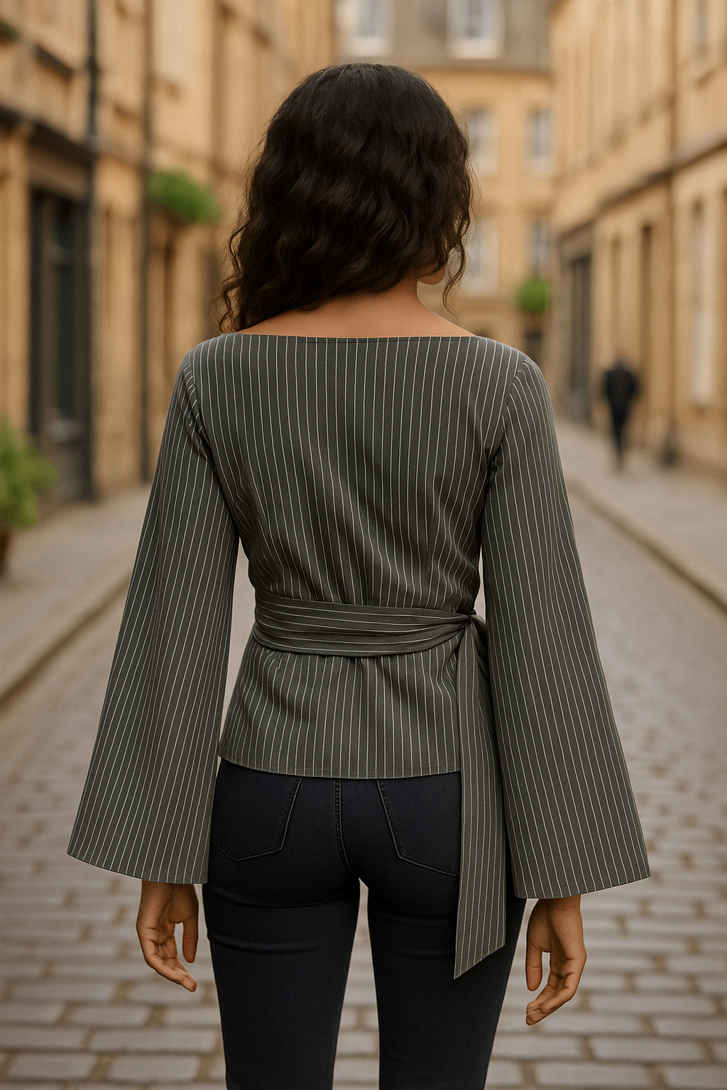 Blouse Chloé™ | Rayée à Manches Nœud