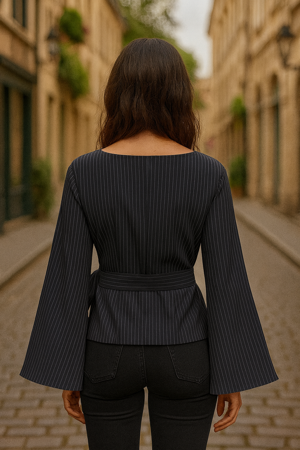 Blouse Chloé™ | Rayée à Manches Nœud