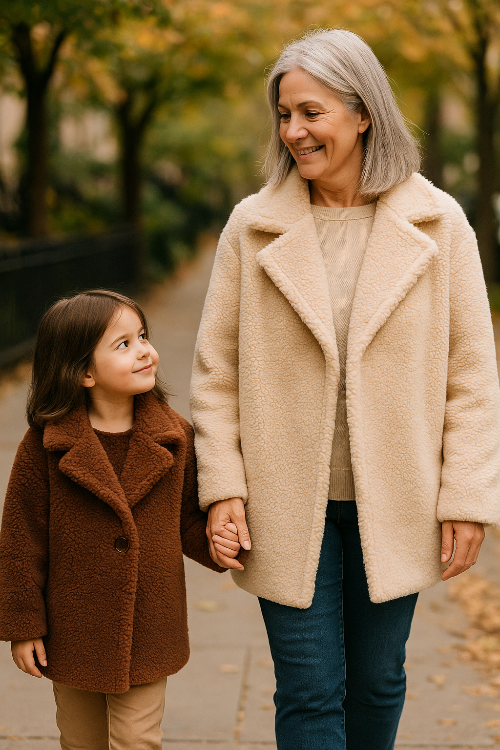 Manteau Amélie™ Enfant | Cachemire Doux et Fourrure Épaisse