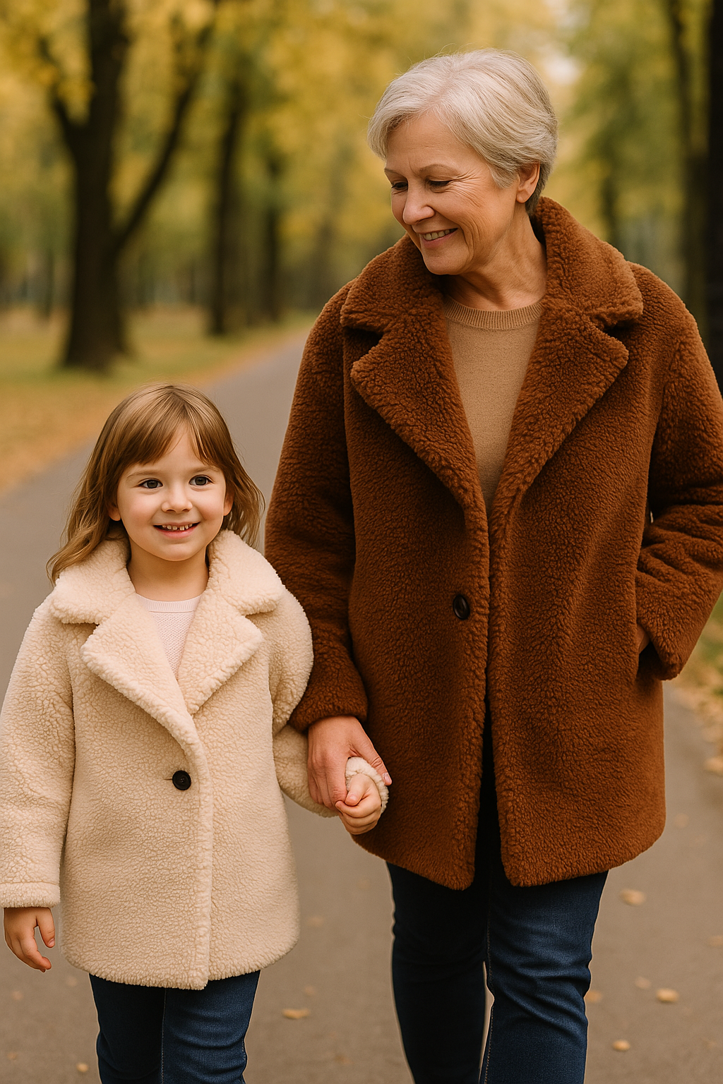 Manteau Amélie™ Enfant | Cachemire Doux et Fourrure Épaisse
