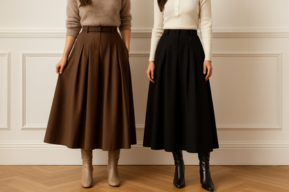 Jupe Anaïs™ | Reflets Satinés et Plis Fluides