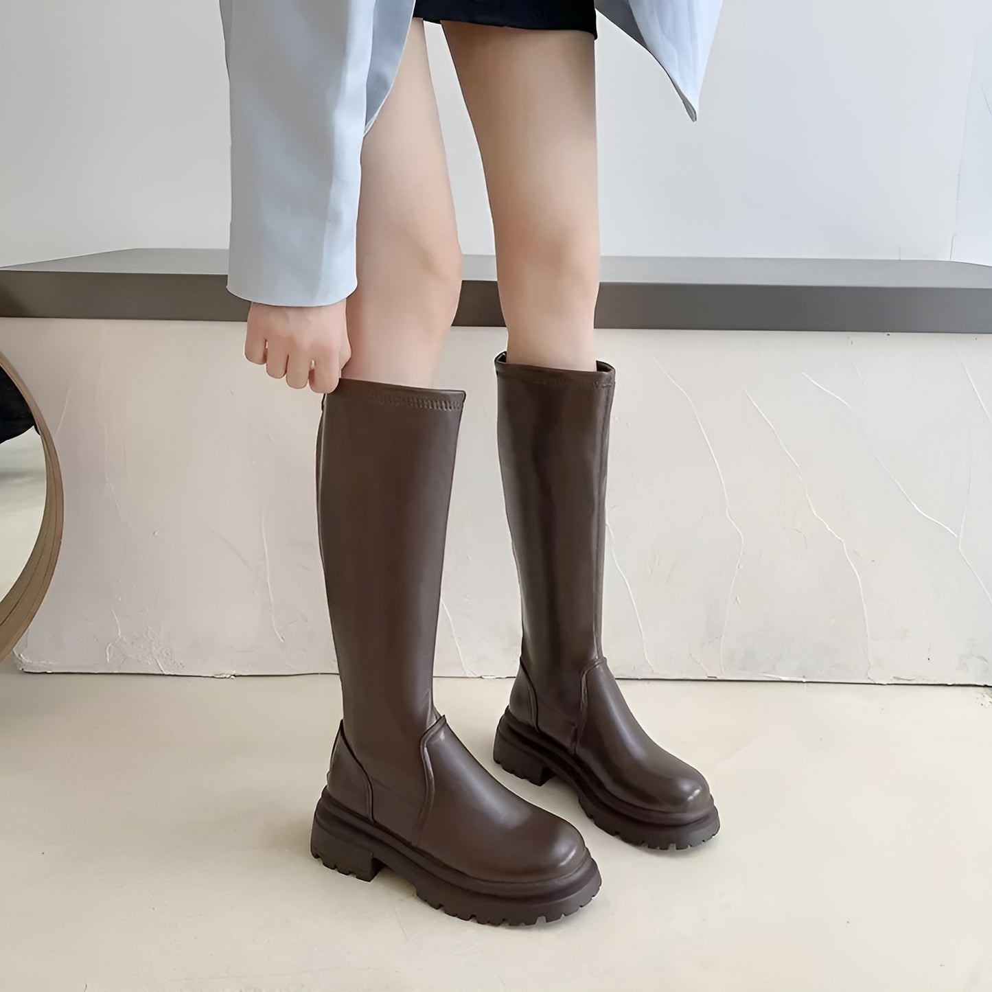 Boots Éléonore™ | Bottes Hautes à Fermeture Arrière