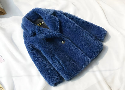 Manteau Amélie™ Enfant | Cachemire Doux et Fourrure Épaisse