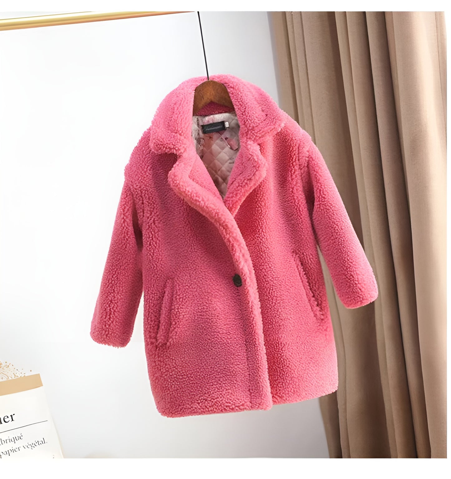Manteau Amélie™ Enfant | Cachemire Doux et Fourrure Épaisse